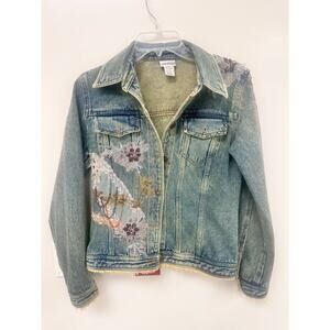 Vintage y2k Jeanology Women's Embryoid Jean Jacket size 6